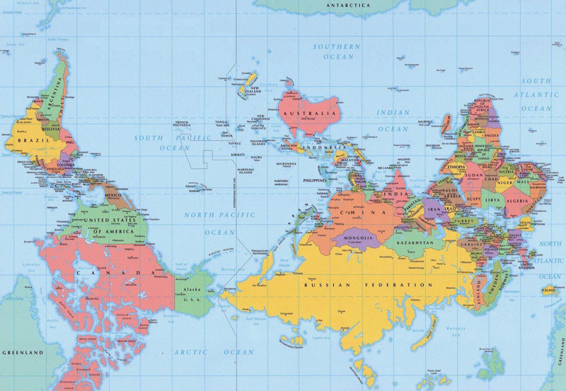 map of world upside down south pole on top 40 Maps That Will Help You Make Sense of the World