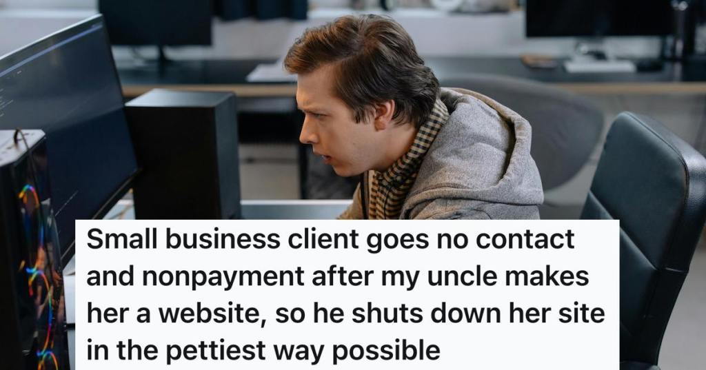 man staring at computer screen