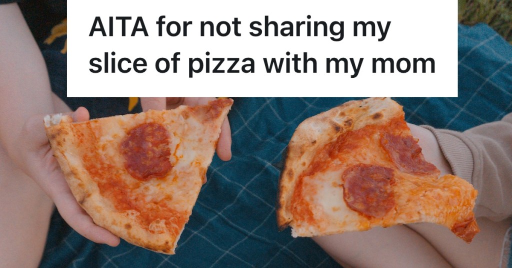 two people eating pizza