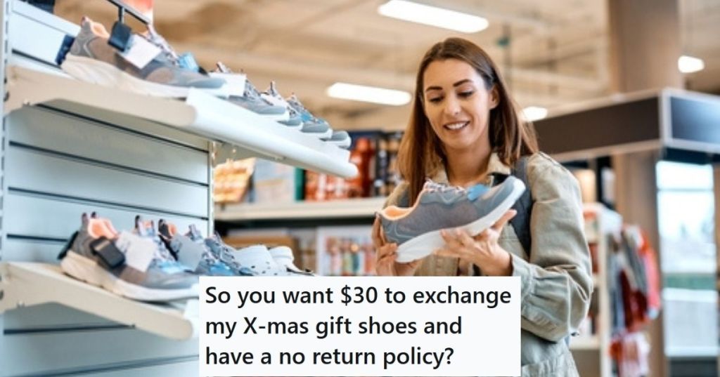 Woman buying shoes