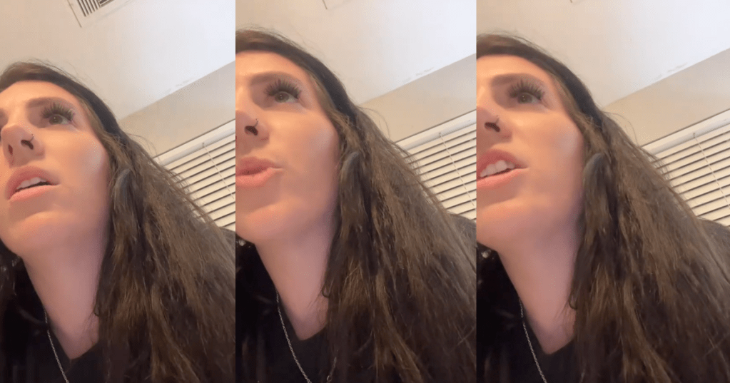 woman recording herself